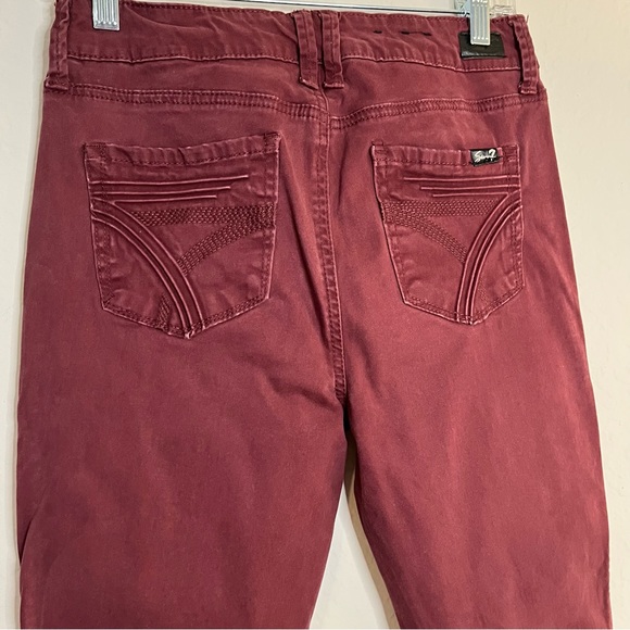 Seven7 Burgundy high rise skin-fit jeans size 10 - Picture 5 of 9